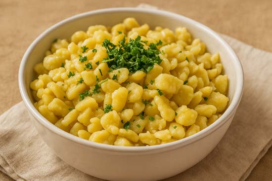 Selbst gemachte Spätzle